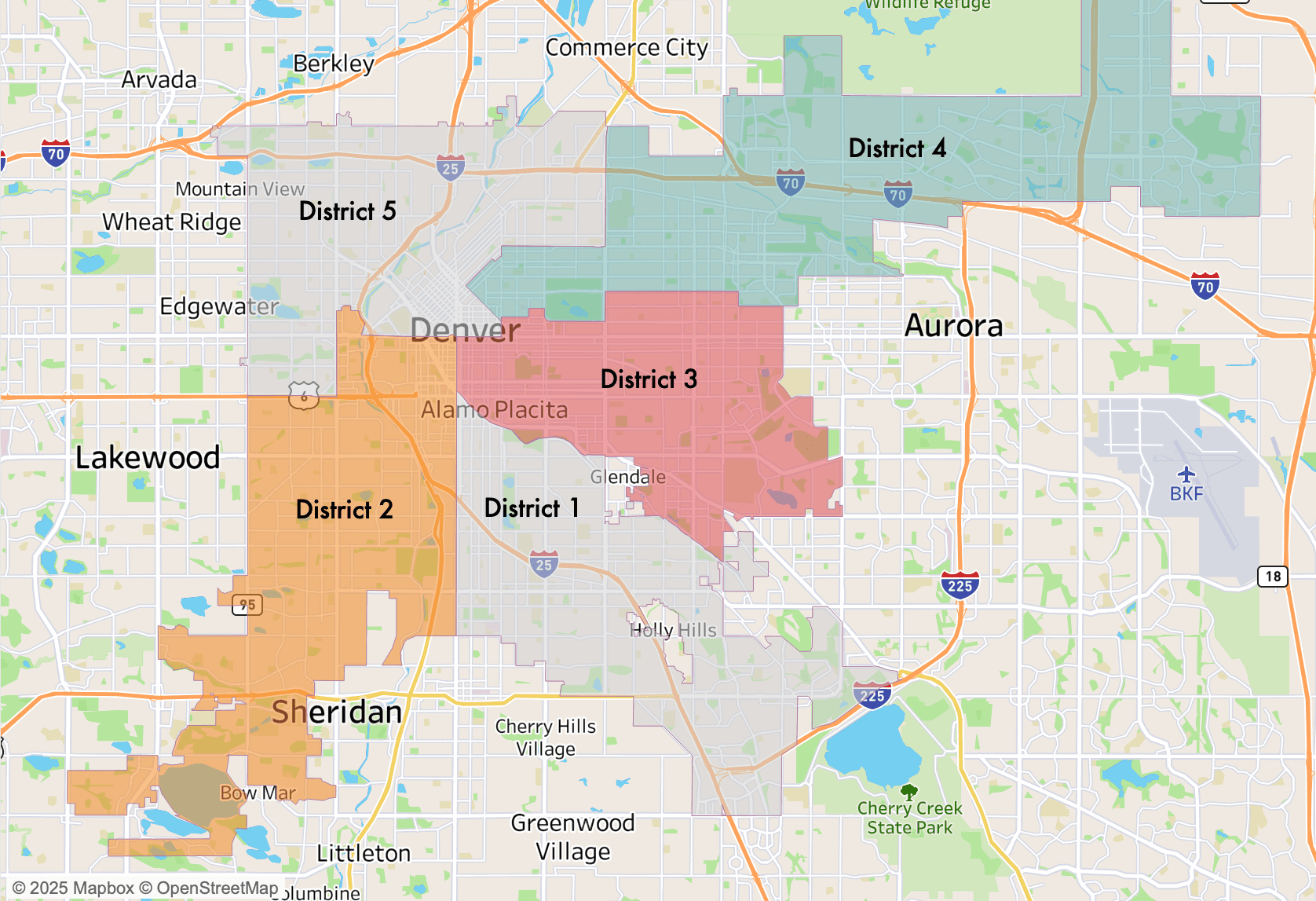 Denver School Districts Election Map